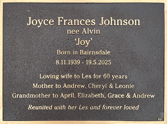 dJoyce Frances Johnson