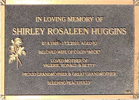 Shirley Rosaleen Huggins