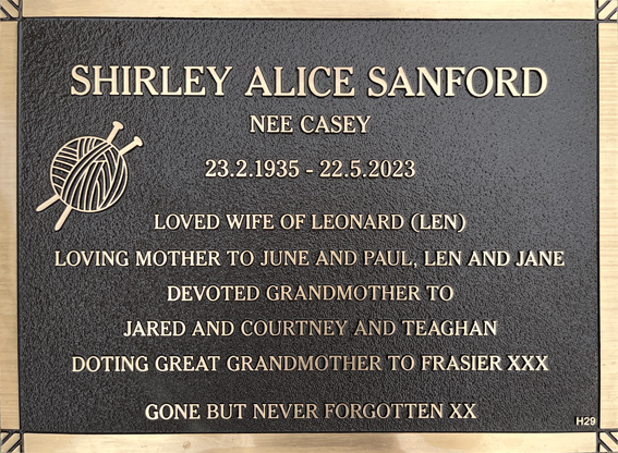 Shirley Alice Sanford