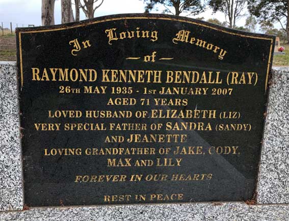 Bendall headstone