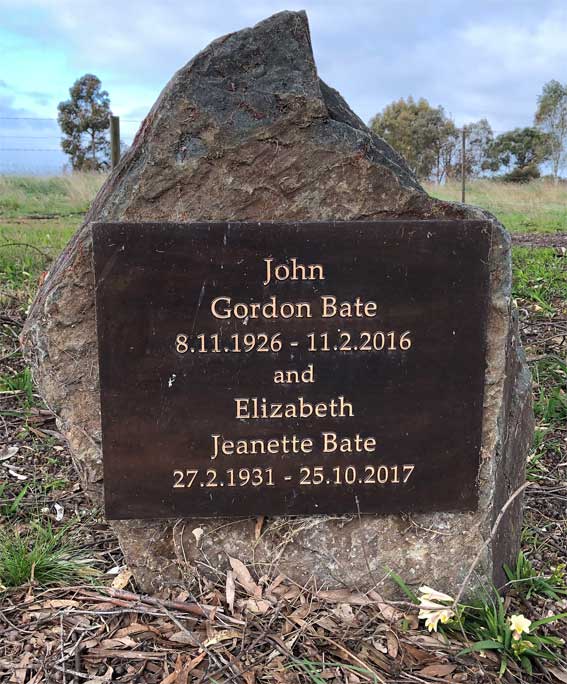 Bate headstone